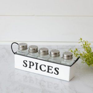 New Spices metal Tray with Glass Shakers -SALE